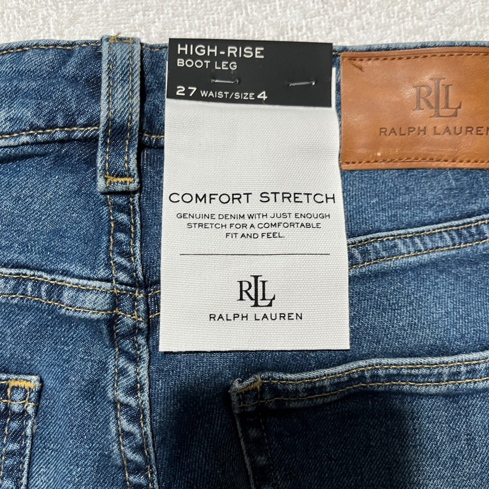 NEW!! Ralph Lauren High-Rise Boot Leg Comfort Stretch Jeans Size: 4 - Picture 10 of 11
